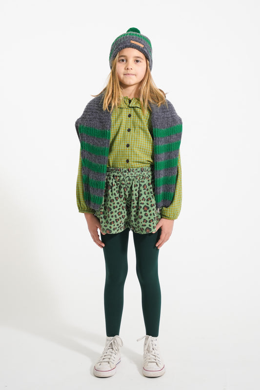 Shorts Verdes con estampado animal print