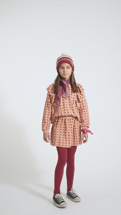 Sudadera niña Rosa con estrellas negras