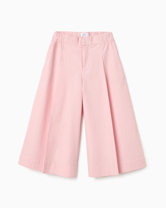 Pantalón niña cinco bolsillos y pliegues delanteros