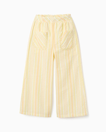 Pantalón niña a rayas y de pierna ancha - Zippy