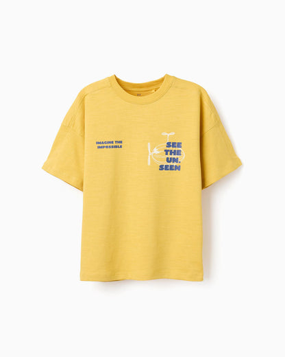 Camiseta de niño estampada amarilla - Zippy