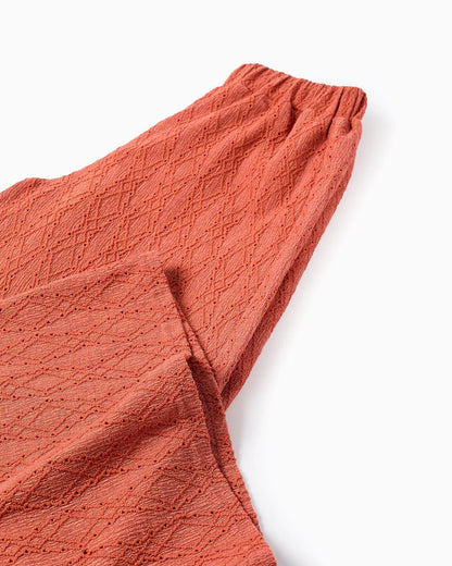 Pantalón niña de pierna ancha y con bordado inglés - Zippy