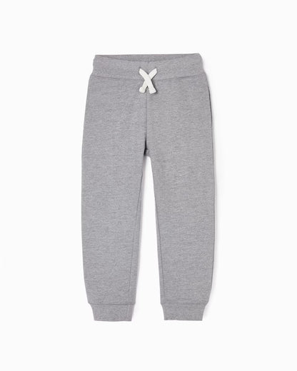 Pantalón Niño Jogger de Algodón Gris - Zippy