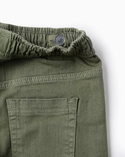 Pantalón niño de sarga cintura elástica y con cordón - Zippy