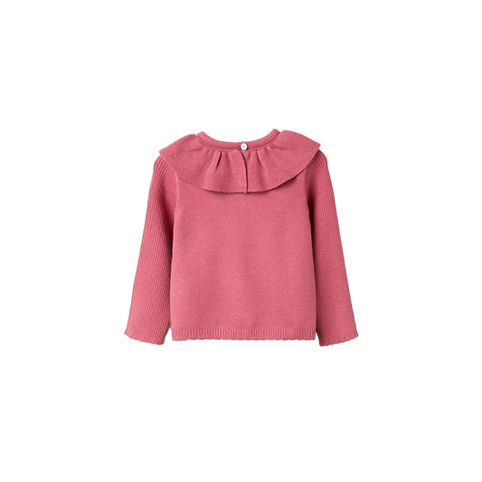 Jersey punto cuello volantes